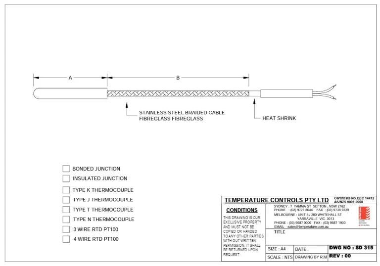 Bonded junction thermocouple