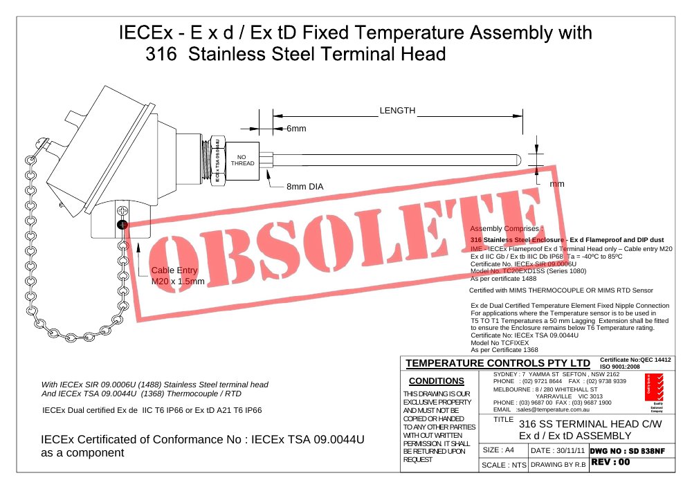 First page of SD 838NF - OBSOLETE