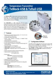 First page of flyer txblock e txrail usb