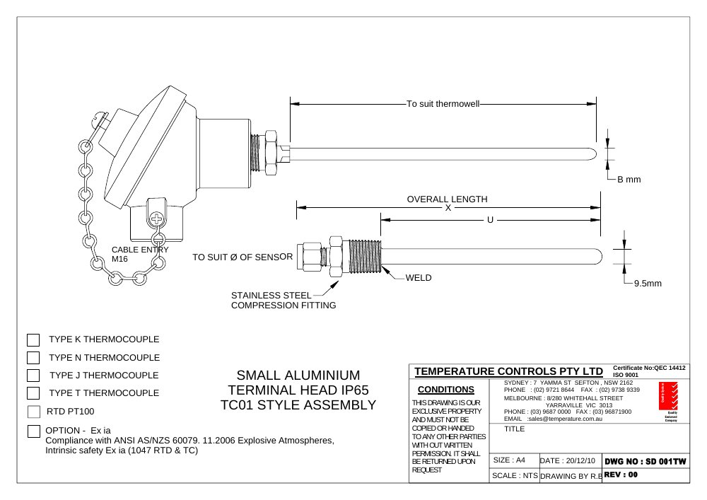 First page of SD 001TW