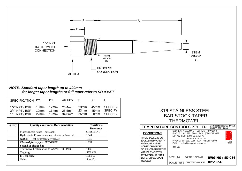 First page of SD 036