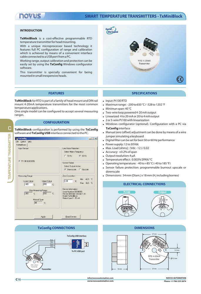 First page of novus_txminiblock-english