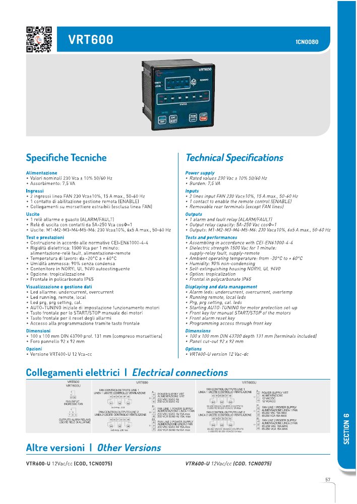First page of CAT VRT600