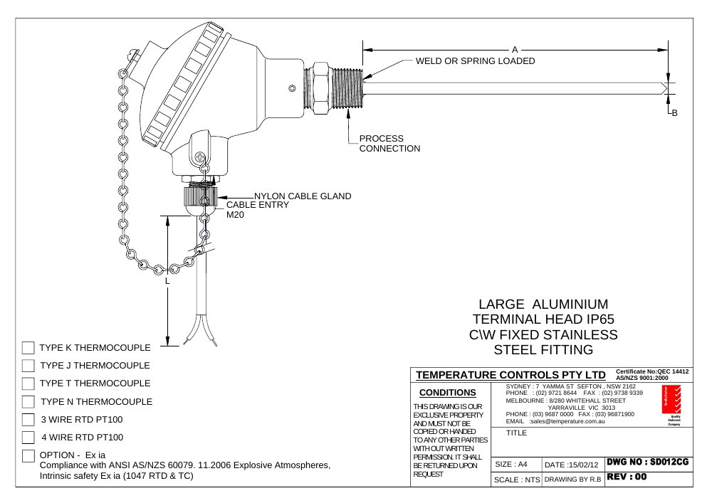 First page of SD 012CG