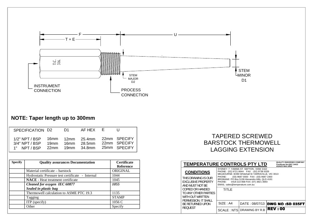First page of SD 035FT