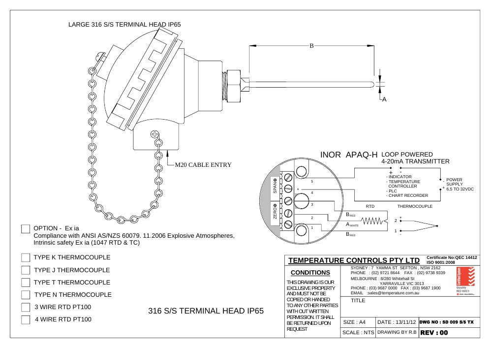 First page of SD 009 SS TX