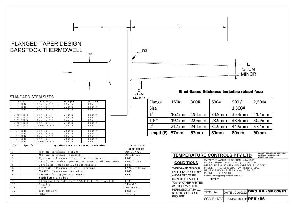 First page of SD 038FT
