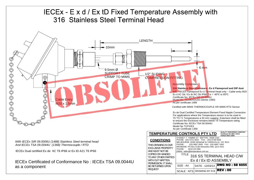 First page of SD 6055 - OBSOLETE