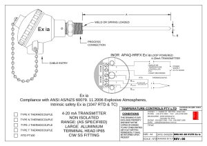 First page of SD 012Tx Ex ia