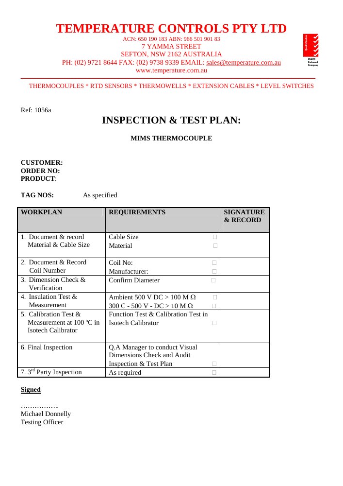 First page of