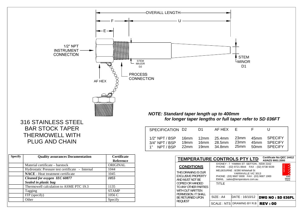 First page of SD 036PL
