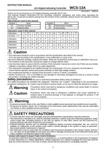 First page of WCS-13A_InstructionManual