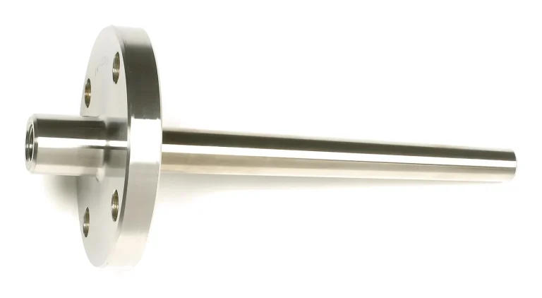 Barstock flanged thermowell with a tapered stainless stem